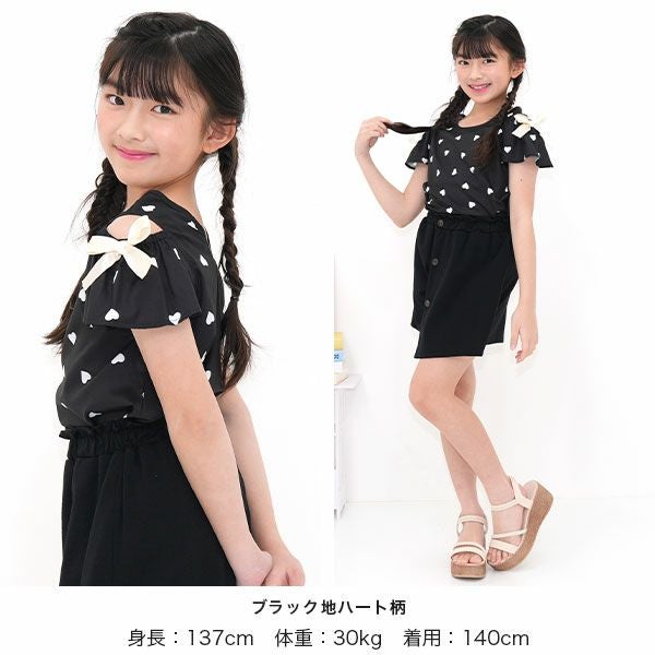 TIME SALE】【26年SS新色】オフショルダーリボントップス | 子供服Bee