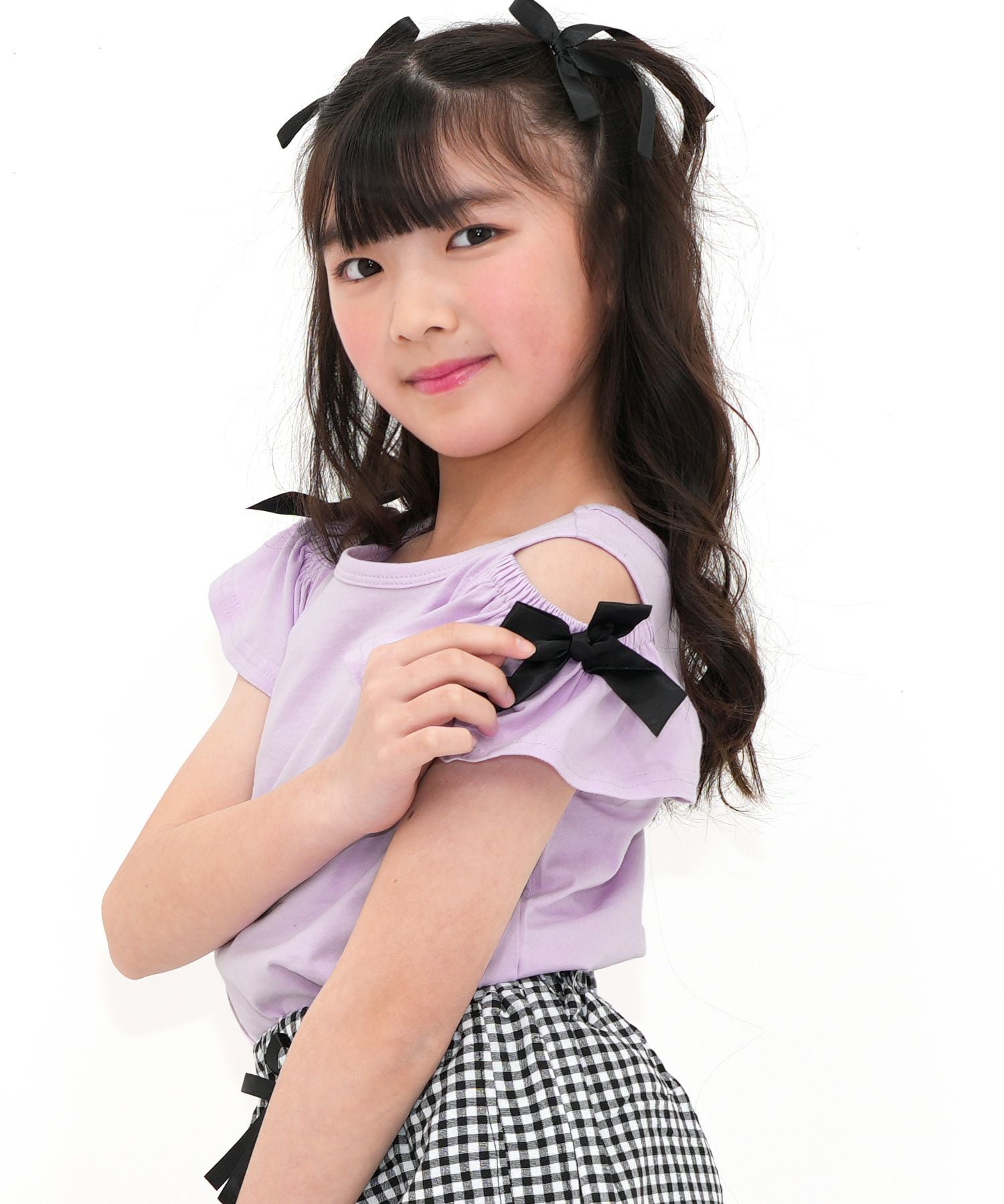 26年SS新色】オフショルダーリボントップス | 子供服Bee