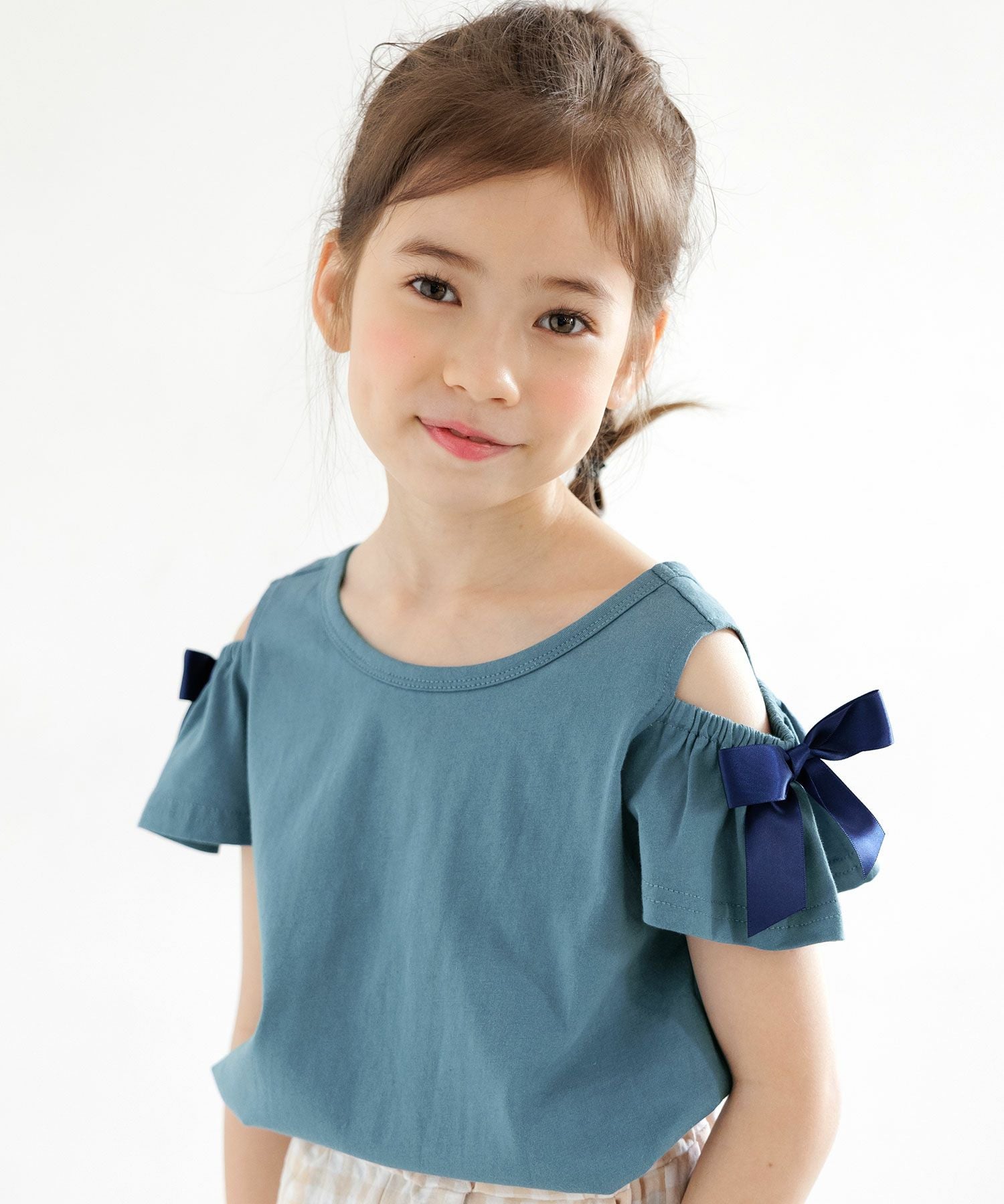 26年SS新色】オフショルダーリボントップス | 子供服Bee