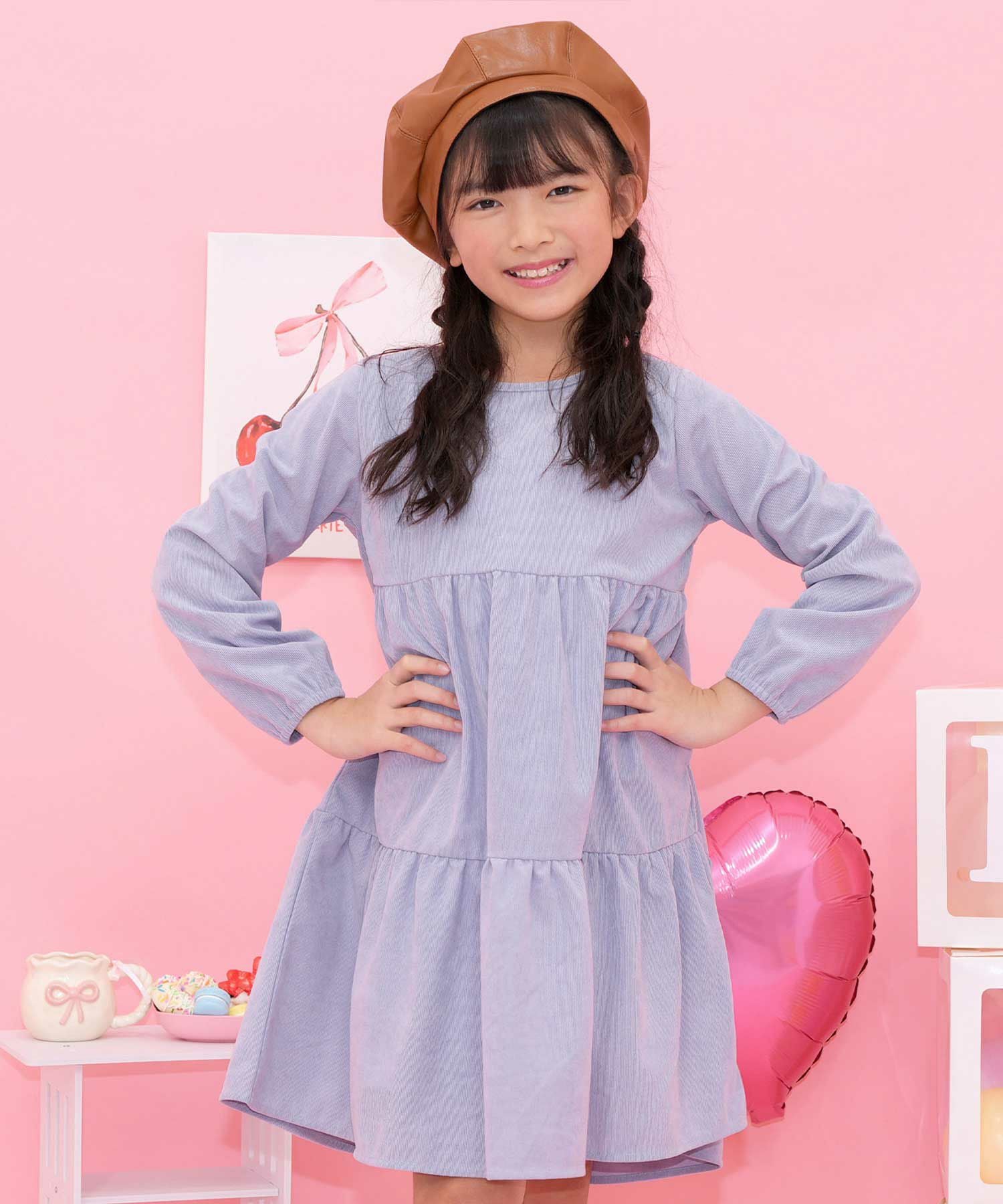 コーデュロイ風ワンピース | 子供服Bee